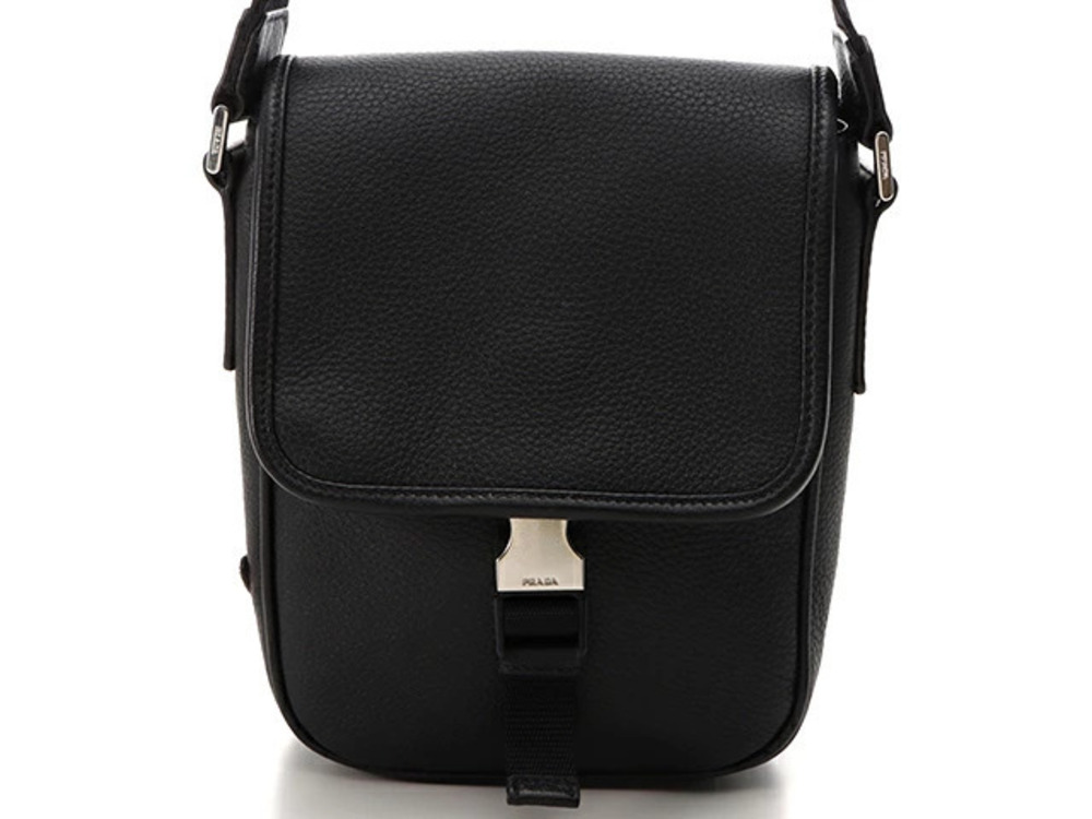 Prada Shoulder Bag Black Calfskin